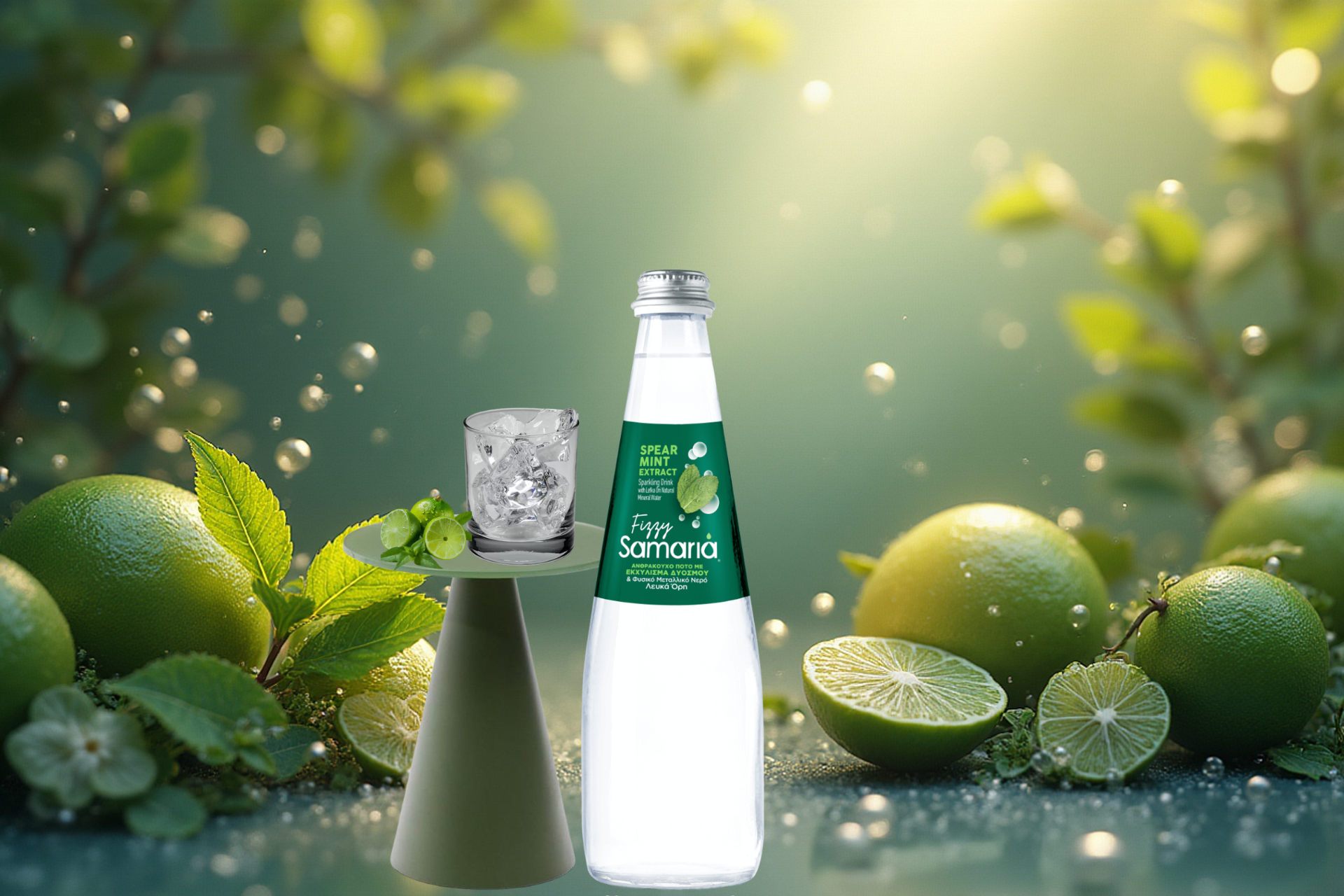 Samaria Glass Sparkling Water with Spearmint (24x330ml)